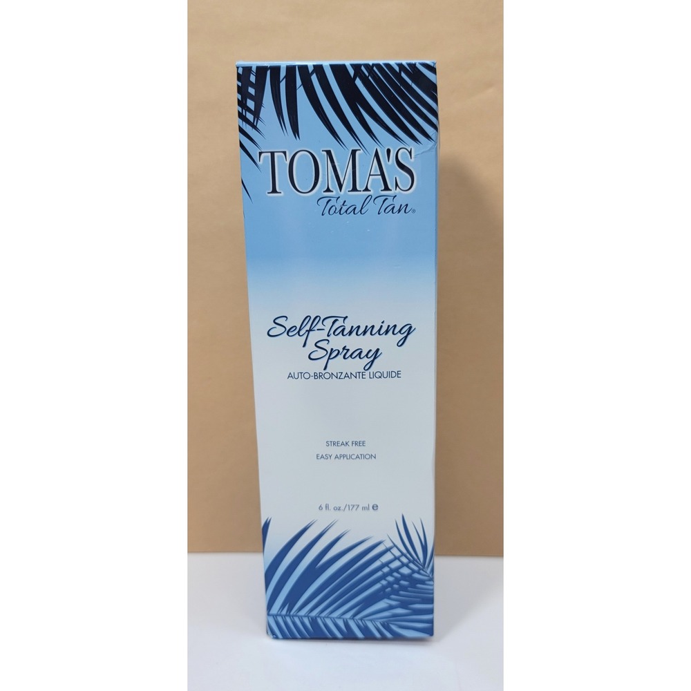 Tomas Total Tan Self-Tanning Liquid Spray 6oz with Mitt‎ Streak Free Vegan New